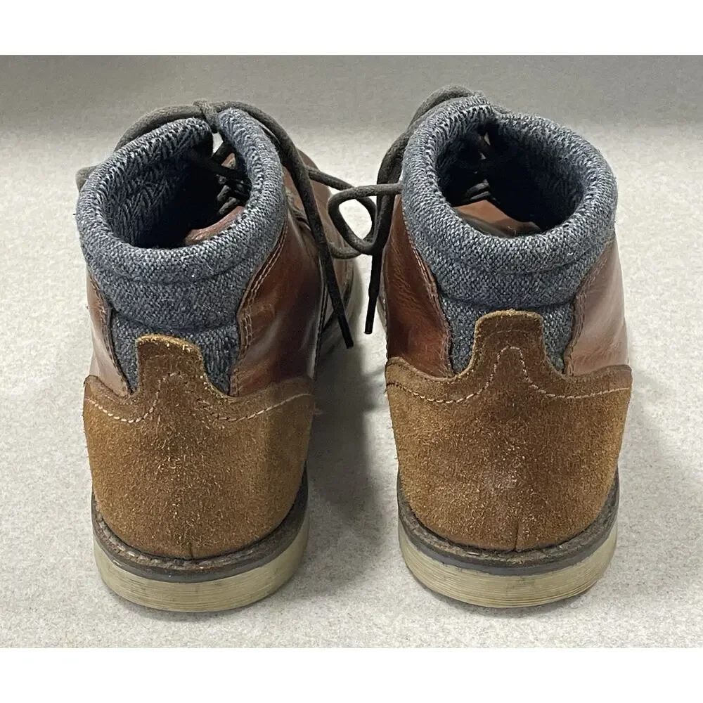 Crevo Geoff Chestnut Brown Leather Lace Up Ankle Boots Men’s Size 10 -Outdoors